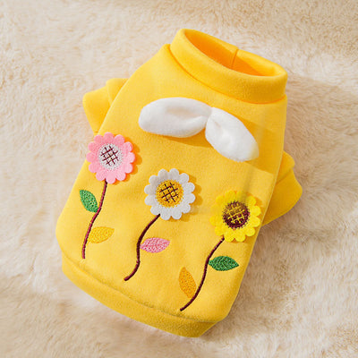 Suéter para Mascotas Pequeñas con Flores 3D - Image 9