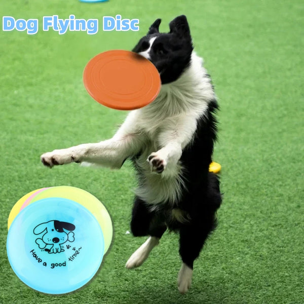 Disco Volador de Silicona para Perros y Gatos - Juguete Resistente para Entrenamiento Interactivo