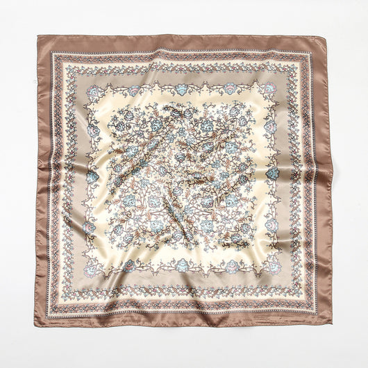 Pañuelo de Seda Artificial Estampado 90cm - Accesorio Versátil para Cualquier Ocasión - Image 9