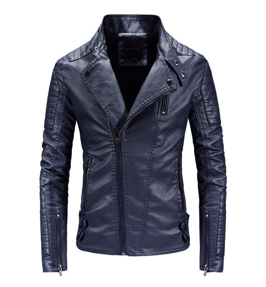 Chaqueta de Cuero PU con Forro Polar para Hombre - Estilo Moderno - Image 3