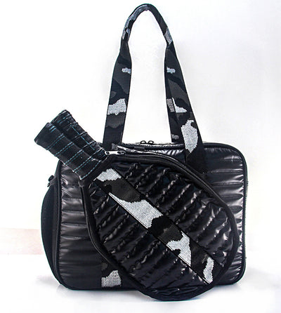 Bolsa Deportiva Tenis Crossbody a Rayas con Bandolera - Image 13
