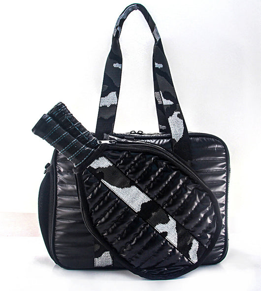 Bolsa Deportiva Tenis Crossbody a Rayas con Bandolera - Image 13