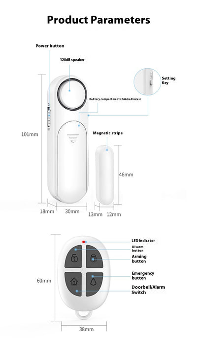 Alarma de Seguridad para Puertas y Ventanas con Red Protectora - Image 21