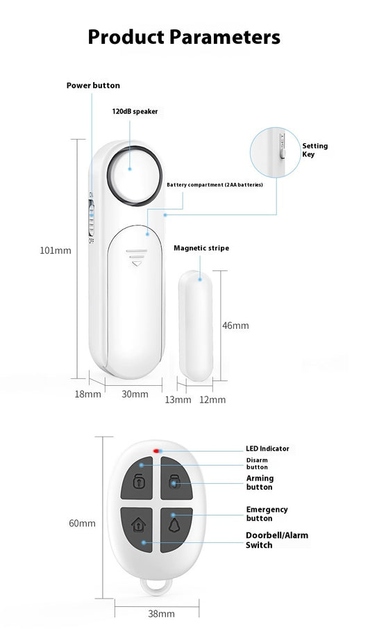 Alarma de Seguridad para Puertas y Ventanas con Red Protectora - Image 21