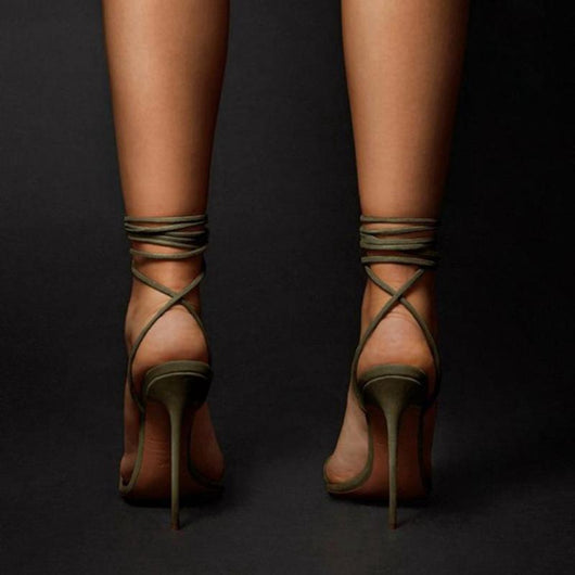Tacones Altos Sexy para Mujer con Cinturón de Cuero - Image 5