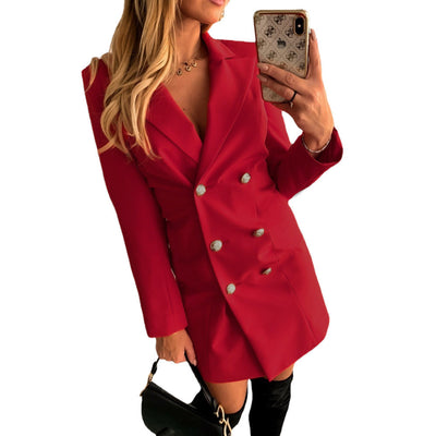 Blazer Doble Botonadura Manga Larga Elegante y Versátil - Image 6