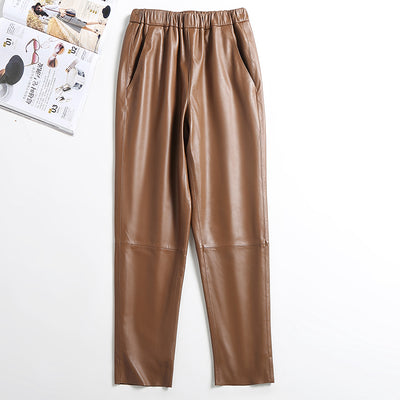 Pantalones Cortos de Cintura Alta en Cuero Elástico - Image 7