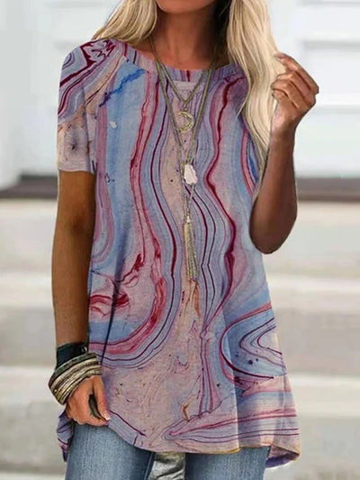 Playera Estampado Graffiti para Mujer - Cuello Redondo Manga Corta - Image 11