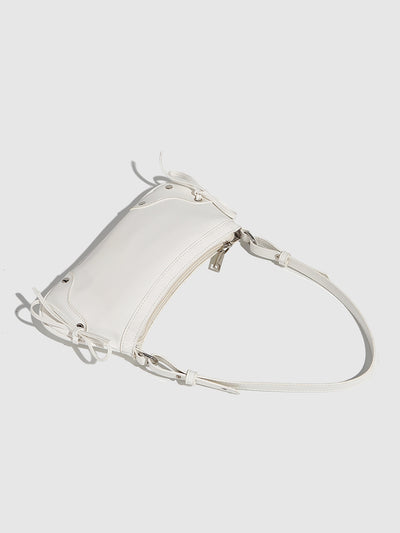 Bolso Bandolera Cuadrado Pequeño con Doble Moño - Diseño Minimalista Liso - Image 30