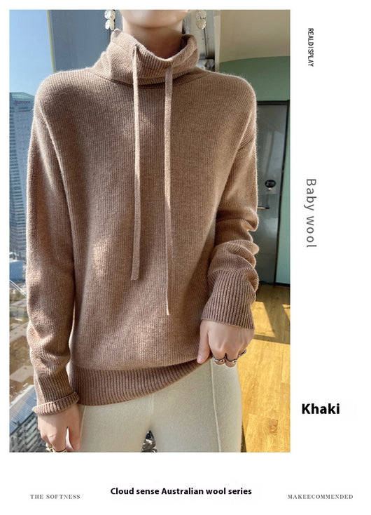 Suéter de Cuello Alto en Cashmira para Otoño e Invierno - Pullover Holgado y Grueso para Mujer - Image 20