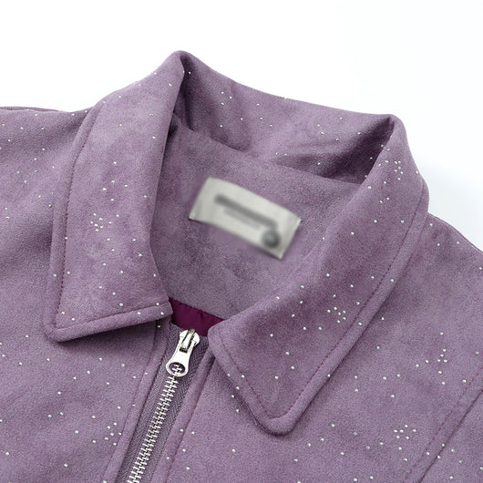 Chaqueta de Trabajo Estrellado con Costuras Reforzadas y Detalles Perforados - Image 3