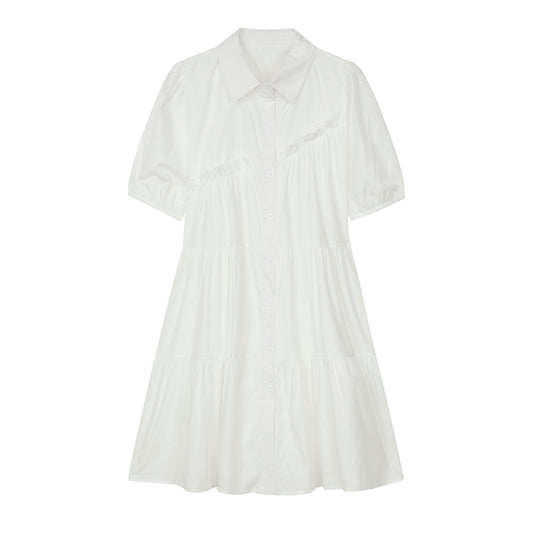 Vestido Azul Verano Suelto Ligero - Diseño Moderno con Detalles de Volantes - Image 2