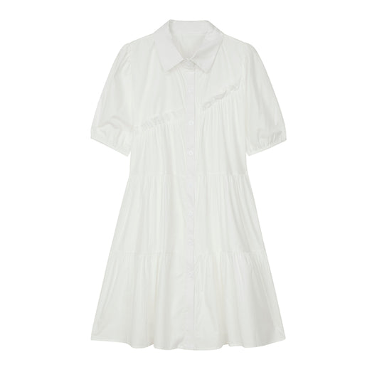 Vestido Azul Verano Suelto Ligero - Diseño Moderno con Detalles de Volantes - Image 2
