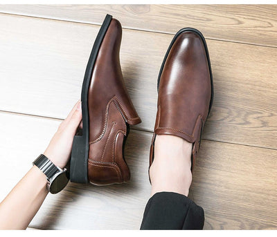 Zapatos de Cuero Formales Estilo Británico Retro para Hombre - Image 14