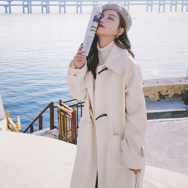 Abrigo de Lana para Mujer Estilo Coreano Otoño Invierno - Image 3