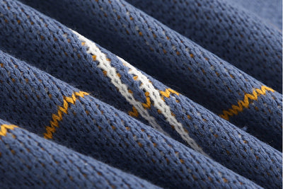 Suéter Holgado Azul para Hombre - Cuello Redondo Tejido Grueso - Image 19