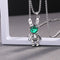 Mens Creative, Movable Mechanical Rabbit Necklace Verde