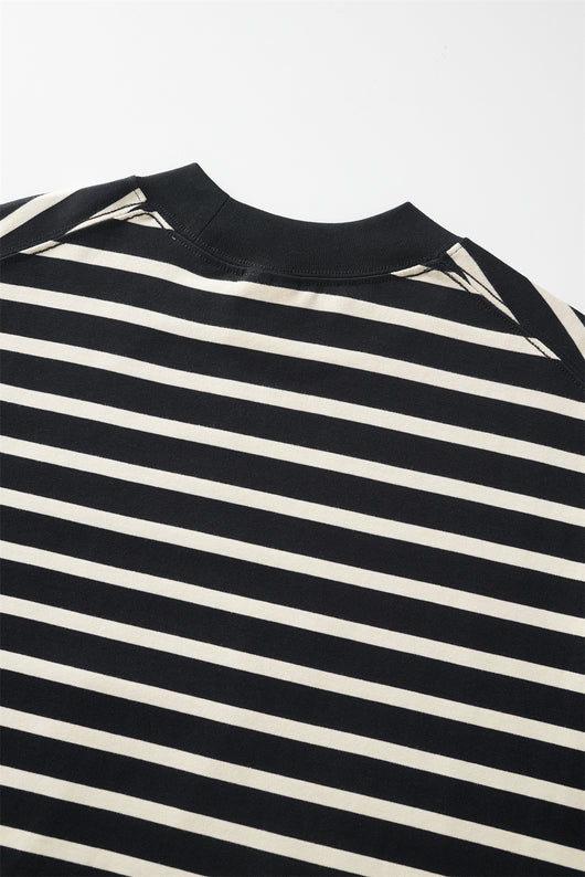 Camiseta Manga Larga de Algodón Puro con Rayas Contraste para Hombre - Image 3