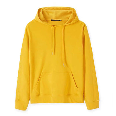 Suéter Hoodie Hombre Color Sólido Clásico - Image 2