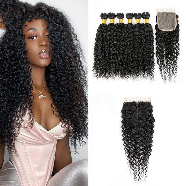 Set de 7 Piezas de Cabello Humano Rizado - Extensiones Cortina Rizos Naturales