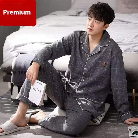Pijama Hombre Algodón Ligero - Conjunto Cómodo para Casa Otoño Invierno - Image 17