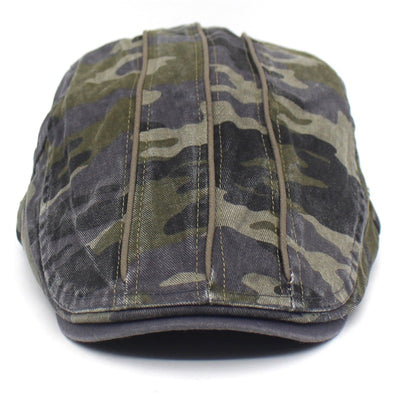 Boina de Algodón Lavado Camuflaje con Visera Plana para Hombre - Image 12