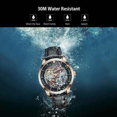 Reloj Mecánico Automático para Hombre Resistente al Agua con Esfera Hueca - Image 8