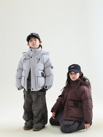 Abrigo Cálido Infantil con Plumón de Pato Blanco para Niños Invierno - Image 11