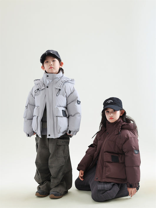 Abrigo Cálido Infantil con Plumón de Pato Blanco para Niños Invierno - Image 11