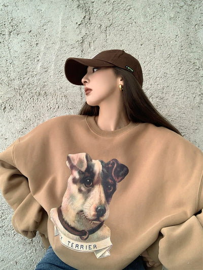 Suéter Holgado para Mujer con Cuello Redondo y Estampado - Image 15