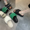 Pantuflas Tejidas de Suela Gruesa para Mujer - Comodidad de Verano