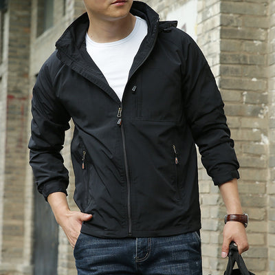 Chaqueta Outdoor Impermeable de Color Sólido para Hombre - Image 12