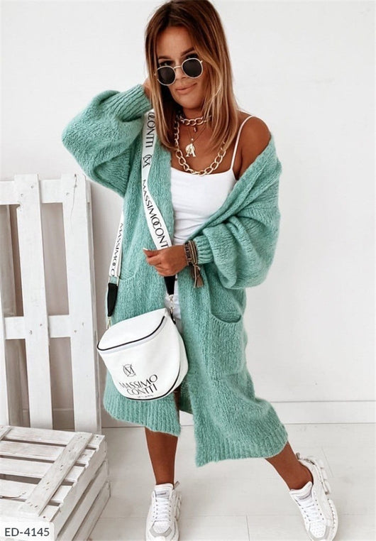 Cardigan Suelto de Punto para Mujer - Abrigo Tejido Otoño e Invierno - Image 10
