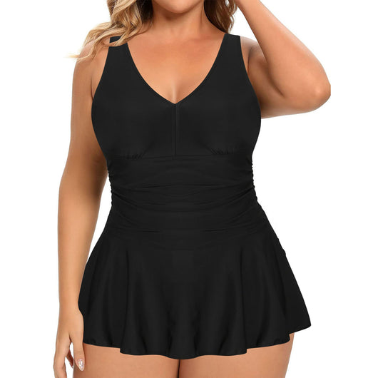 Traje de Baño Talla Grande Estampado sin Mangas para Mujer - Image 6