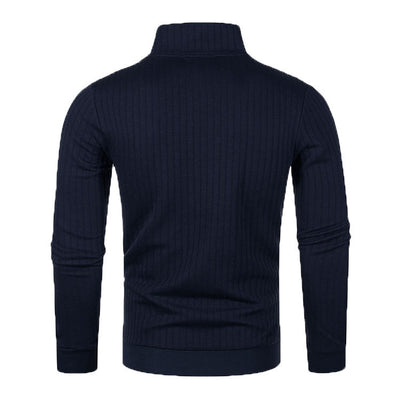 Suéter de Cuello Alto con Cierre para Hombre - Comodidad Casual - Image 39