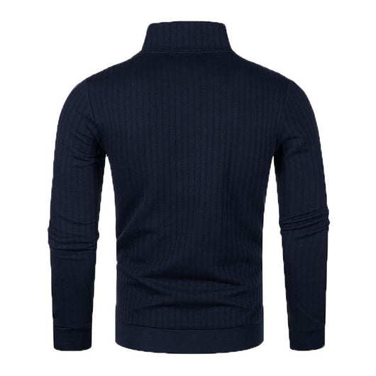 Suéter de Cuello Alto con Cierre para Hombre - Comodidad Casual - Image 39