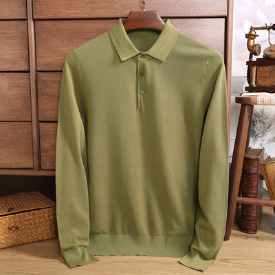 Camiseta Manga Larga de Seda Morera para Hombre - Básico Liso - Image 2