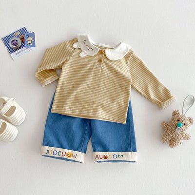 Camiseta Rayada con Diseño Cartoon para Bebé Niña 0-5 Años - Image 15