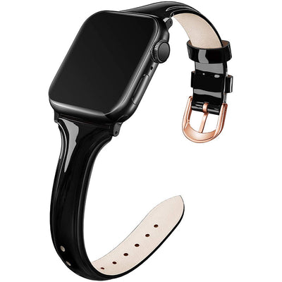 Correa de Cuero Charol para Apple Watch 6SE - Diseño Exclusivo para Muñecas Pequeñas - Image 6