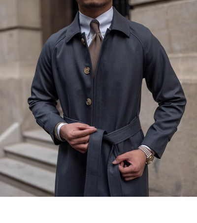 Abrigo Trench de Lana Sencillo Elegancia Atemporal - Image 24