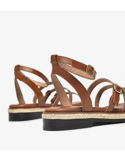 Sandalias Retro con Tira Cruzada y Tacón Grueso para Mujer - Image 12