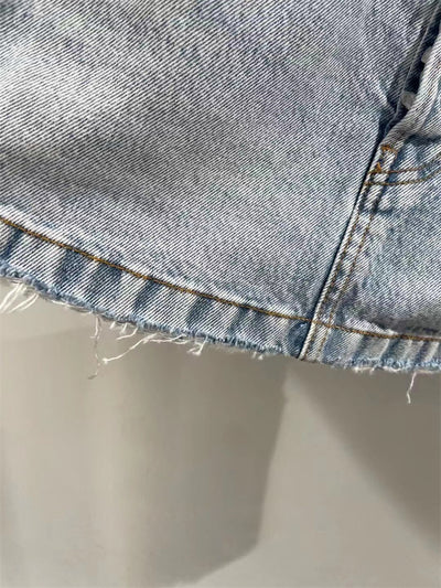 Falda Denim Vintage con Dobladillo Deshilachado - Image 2