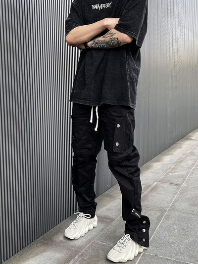 Pantalones Cargo con Cintura Ajustable y Bolsillos Laterales - Image 9