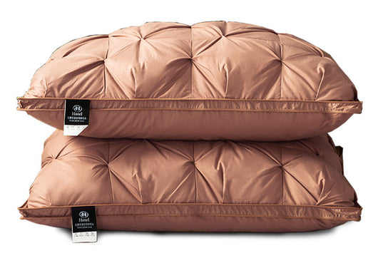 Juego de Almohadas de Plumas de Ganso Blanco con Protectores de Cuello - Image 36