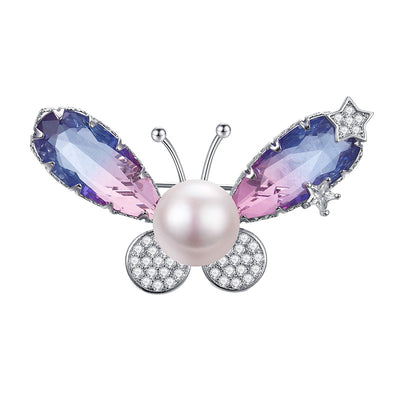 Broche Morado con Flecos Estampado para Mujer - Image 13