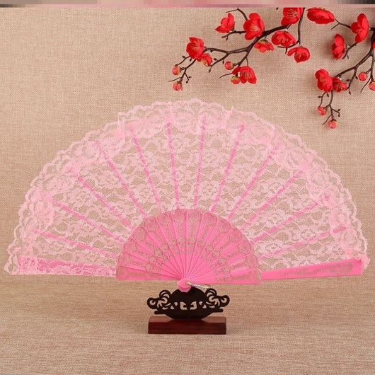 Abanico de Encaje Plegable para Bodas y Fiestas - Decoración Elegante - Image 15