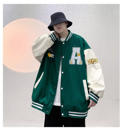 Chaqueta Casual Unisex con Bloques de Color y Parches - Image 26