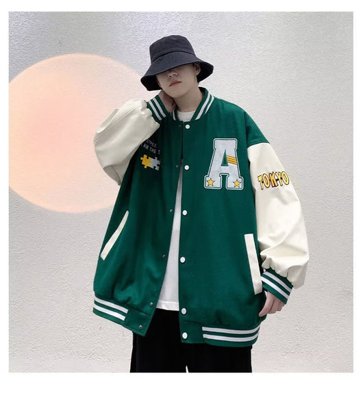 Chaqueta Casual Unisex con Bloques de Color y Parches - Image 26