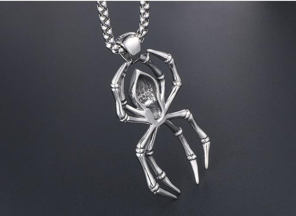 Dije Calavera Fantasma Acero Titanio - Diseño Gótico Moderno
