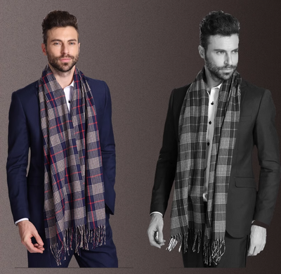 Bufanda Escocesa para Hombre Invierno Cálida Estilo Europa - Image 31